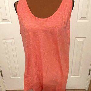 Ann Taylor Loft Sunwashed Tank, Peach, Size XL